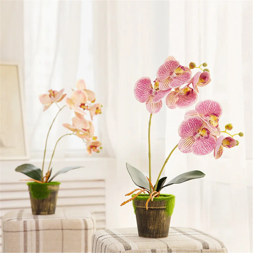 Искусственное растение фаленопсис имитация ткани цветок украшение для вечерние