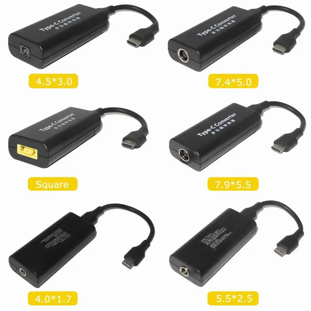 

Type-C Adapter USB C Male to Slim Tip Female 45W AC Laptop Adapter for HP, Lenovo Thinkpad