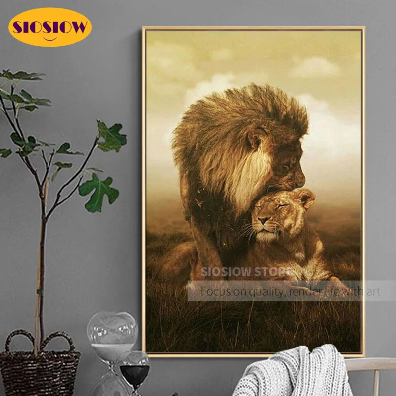 5d Алмазная мозаика сделай сам Стразы разразразы круглые Львы 3d живопись животное