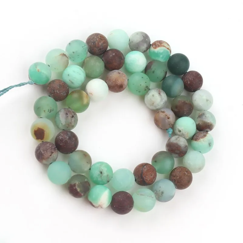 Матовые бусины 6 8 10 мм натуральный хризопраз австралийский нефрит Круглые