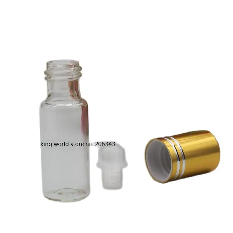 1ML2ml3ml прозрачная стеклянная бутылка со стальным стеклянным шариком рулон на