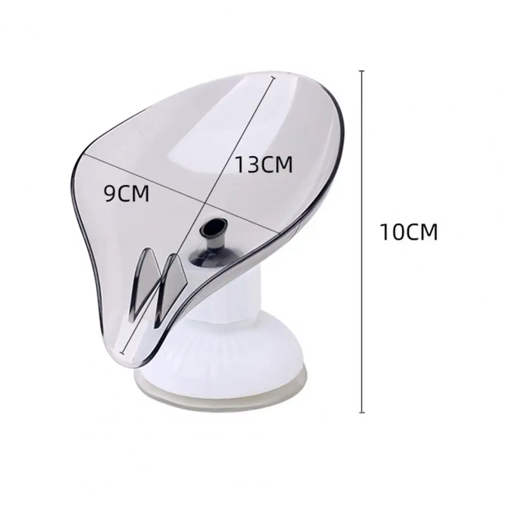 

Soap Box Rotating Double Layer Plastic Leaf Suction Cup Draining Case Holder for Bathroom Soap Dish Shelf Storage Box 2021 New