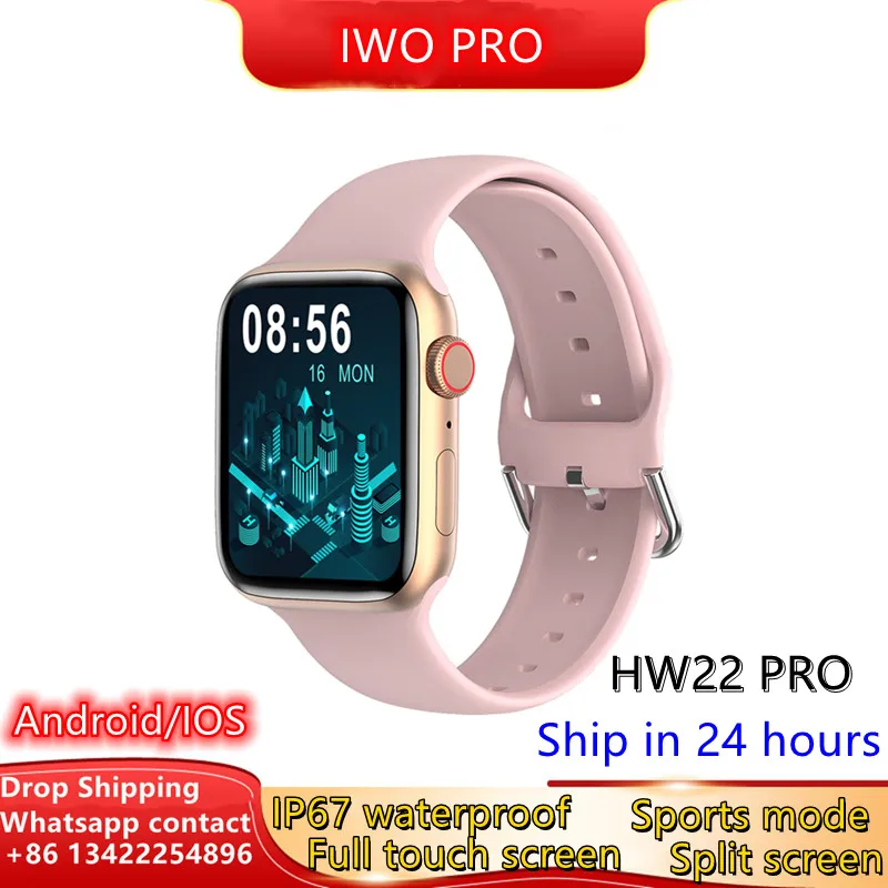 

2021 HW22 Pro Smart Watch 2020 Men Women Split Screen Display Smartwatch Body Temperature Monitor For IOS HUAWEI Xiaomi Watch