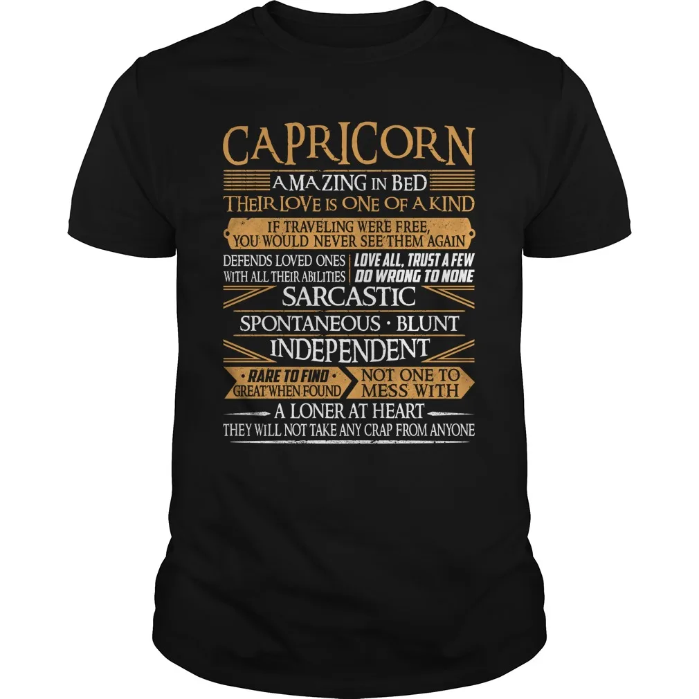 

2019 Fashion summer Tshirt 100% Cotton Creative Graphic The Capricorn Things shirt