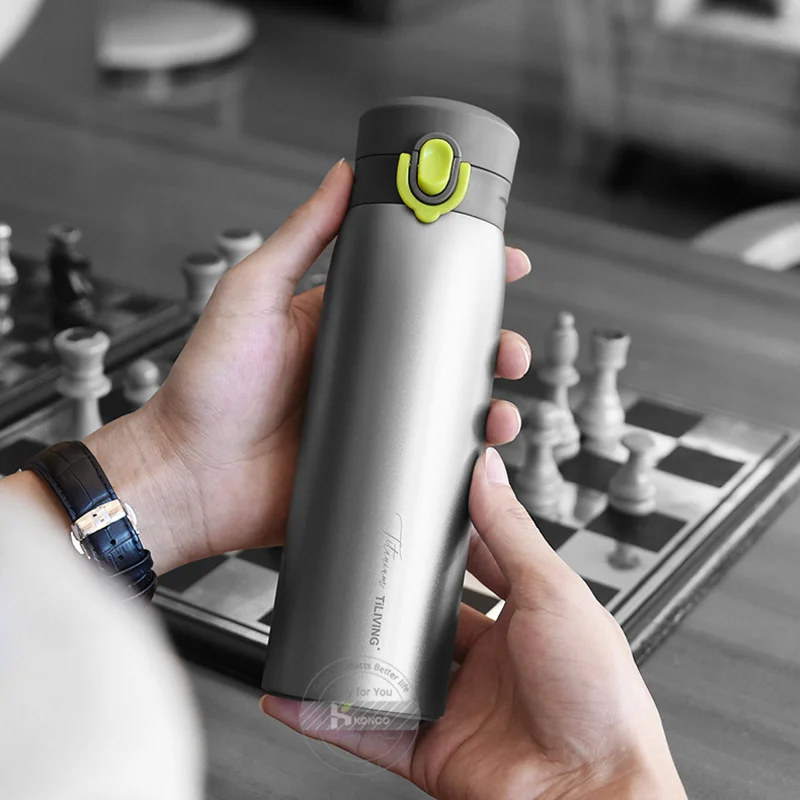 Термос с двойными стенками титановые вакуумные колбы 410 мл бутылка для воды