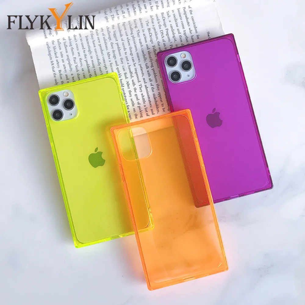 Чехол FLYKYLIN для iPhone 11 Pro Max SE 2020 задняя крышка Galaxy S9 S10 S20 Plus A50 A70 A10 прозрачный