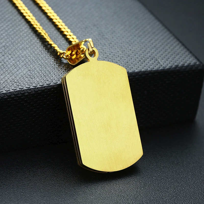 ITALIAN LANGUAGE BIBLE JESUS DOG TAG PENDANT NECKLACE STAINLESS STEEL CHRISTIAN FAITH JEWELRY | Украшения и аксессуары