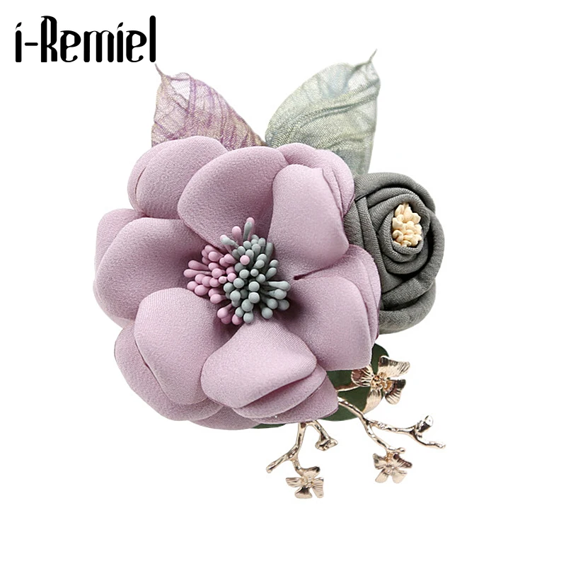 Трендовые романтические милые тканевые броши в виде цветов Высококачественная