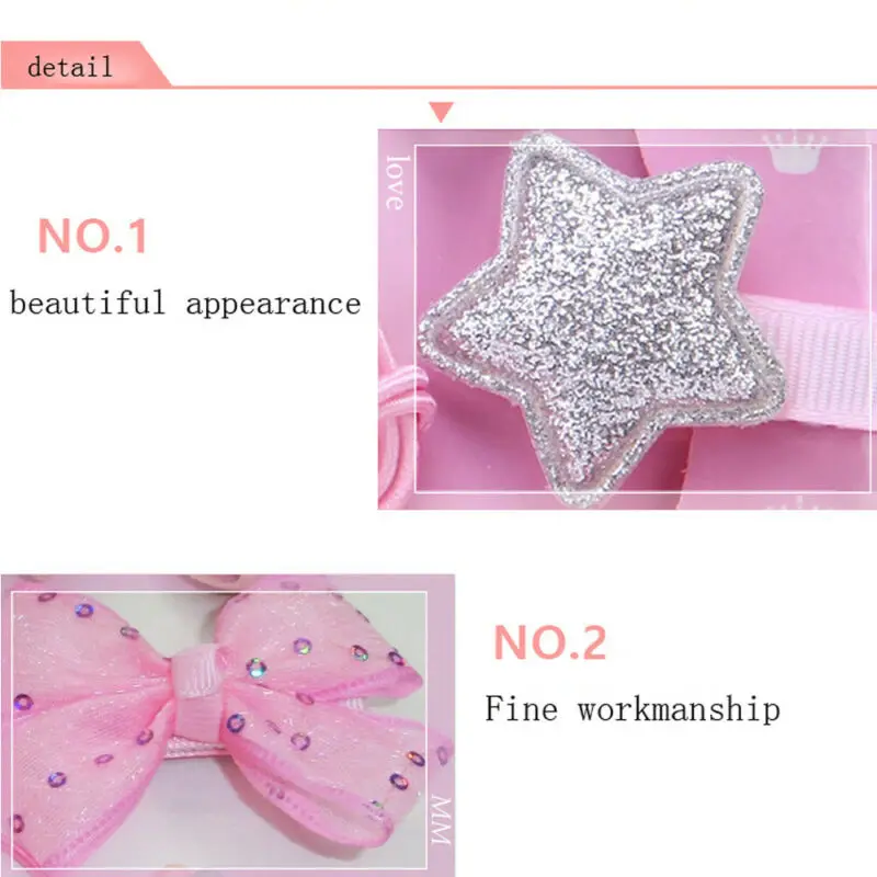 

pudcoco 1 Set 18 PCS New Kids Children Accessories Hairpins Barrettes Baby Fabric Bow Flower Headwear Hair clips Girls Headdress