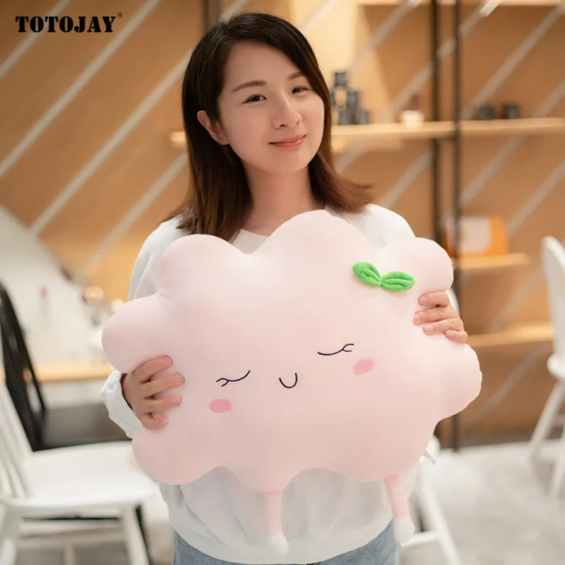 Lovely Soft Baby Plush Pillow Sleeping Sun Cloud Shaped Cartoon Bed Car Decor Nursing Yellow Pink Blue Sofa Cushion Girls Gift | Игрушки и