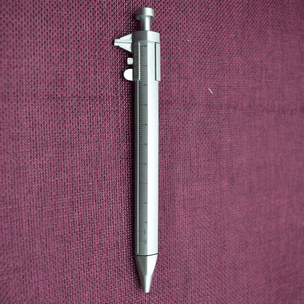 

Multifunction Silver 0.5mm Gel Ink Pen Vernier Caliper Roller Ball Pen Stationery Ball-Point 2 Color Ballpoint Pen Drop shipping