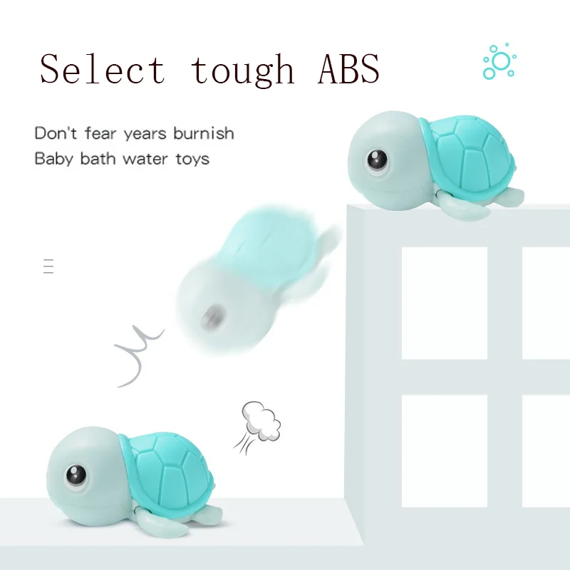 

Single Sale Cute Cartoon Animal Tortoise Classic Baby Water Toy Infant Swim Turtle Wound-up Chain Clockwork Kids Beach Bath Toys