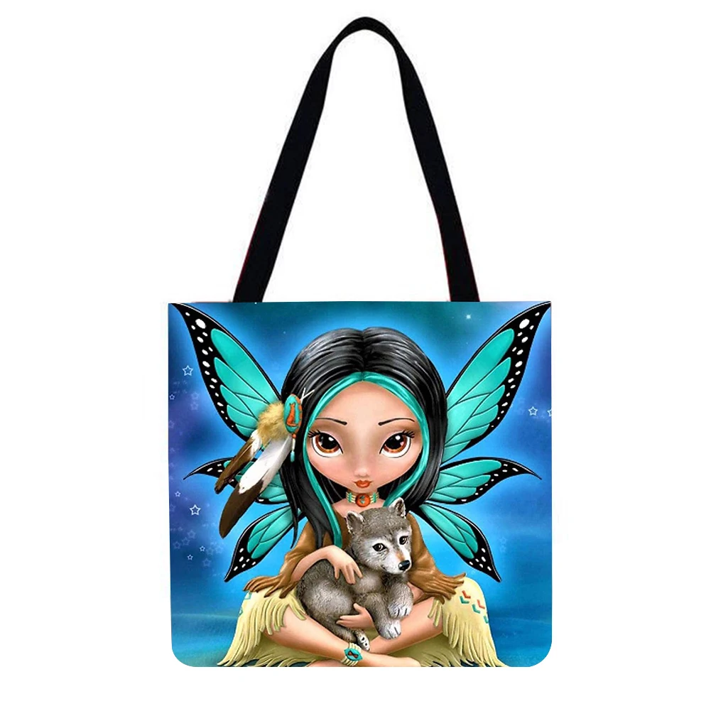 Повседневные женские сумки-тоуты с принтом эльфов трендовая женская сумка на