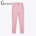 Новинка 2021, Женский весенне-осенний Блейзер Garaouy, брюки, универсальное украшение на пуговицах, приталенные повседневные Прямые брюки с высокой талией, костюм ZA