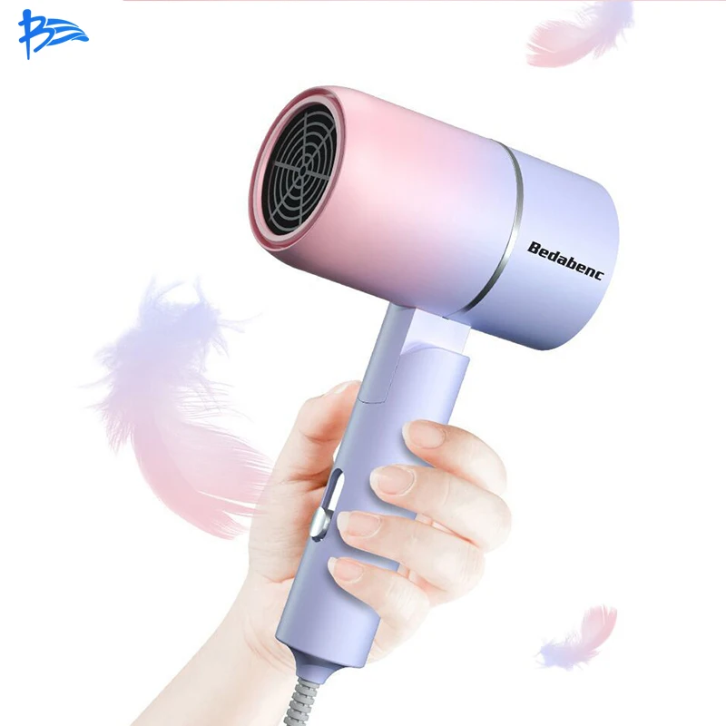 

BangCai Negative Ion Hair Dryer Portable Powerful Hair Dryer Constant Temperature Hair Care Quick Dry Gift American Plug