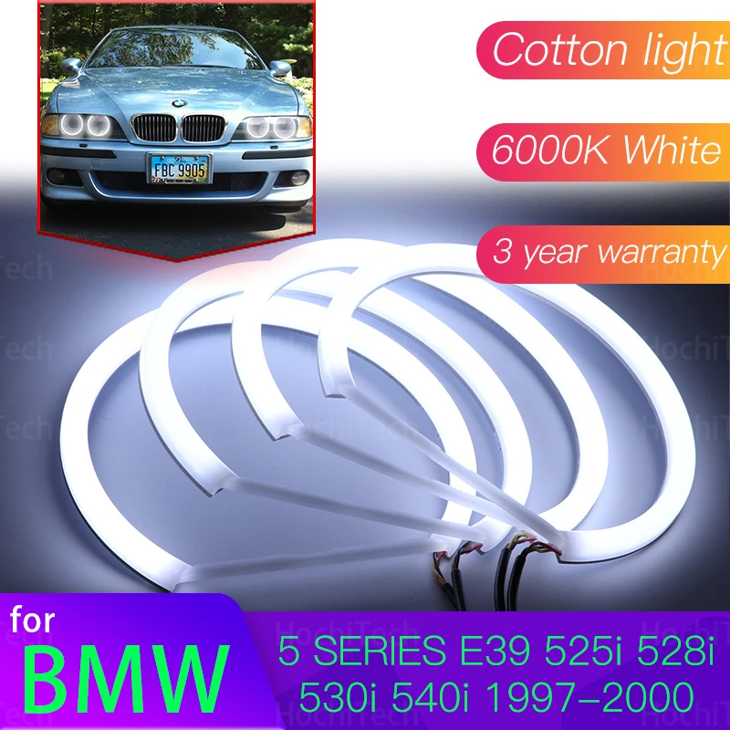 

Angel Eyes Kit 6000L Cotton White Halo Ring Light for BMW 5 SERIES E39 525i 528i 530i 540i 1997 1998 1999 2000