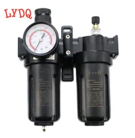 pneumatic air filter regulator lubricator combinations water oil separator 14 38 12 black sfc 200a 0 1mpa 0 150psi