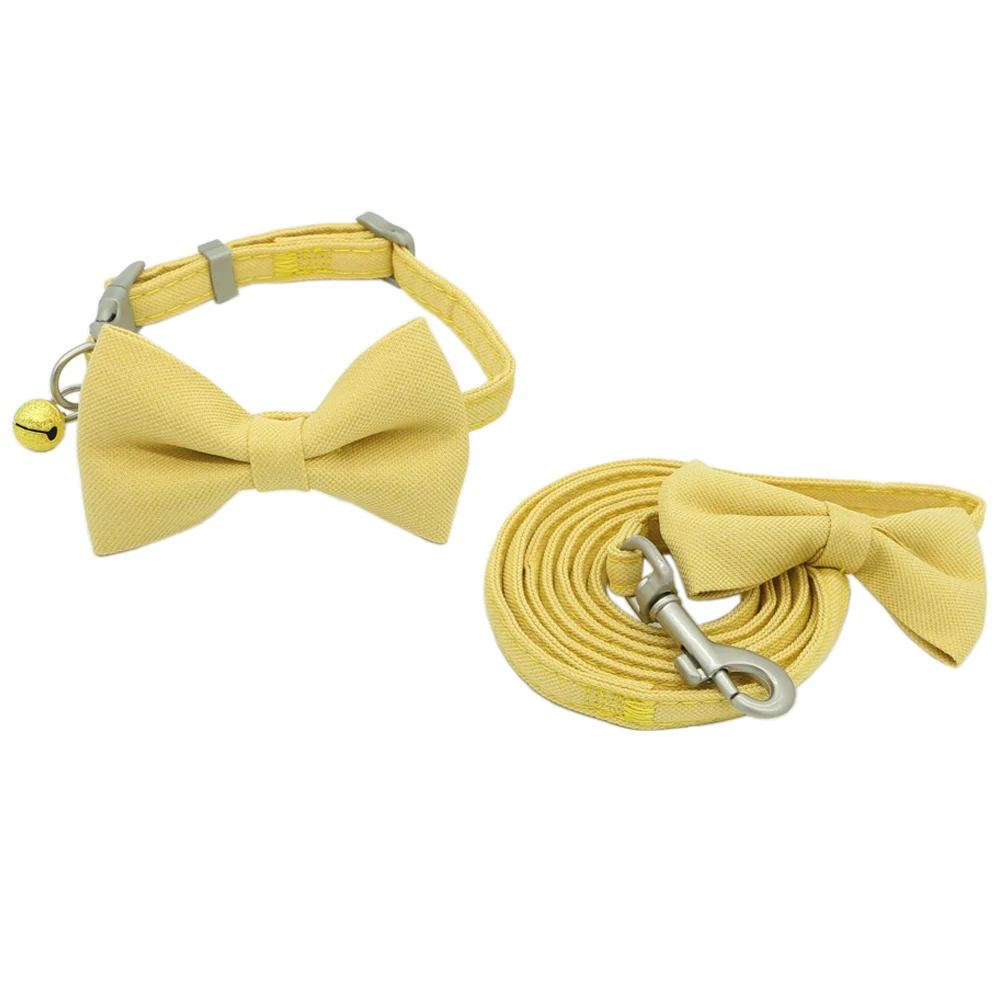 Собачий поводок ошейник Регулируемый мягкий милый бант двойной слой собачий для