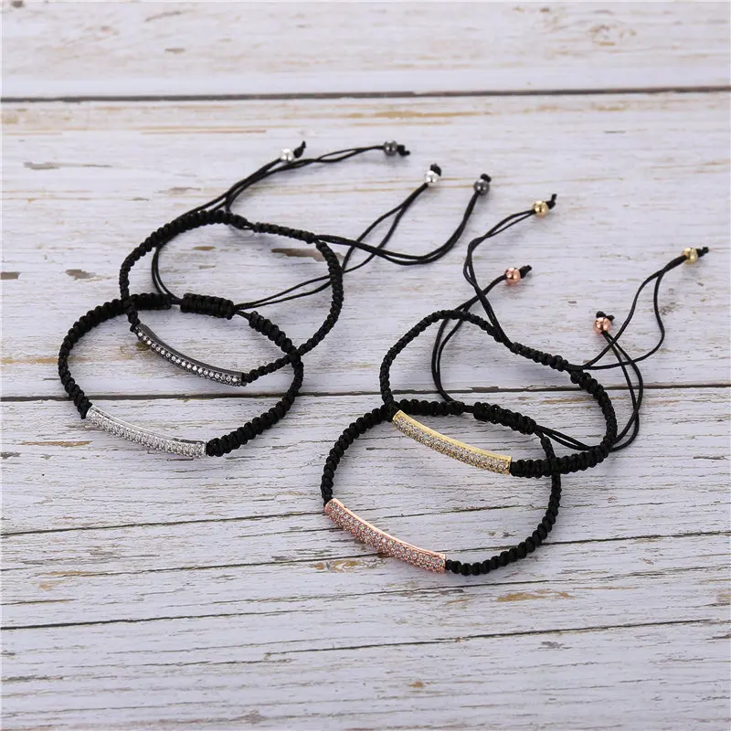 Новинка длинные плетеные браслеты ручной работы с микро-закрепкой из