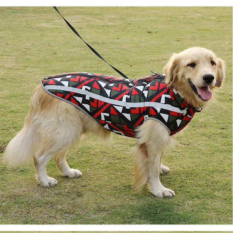 

Pet dog clothes jacket, warm autumn and winter reflective waterproof fashion dog clothes, large and medium puppy thick jacket