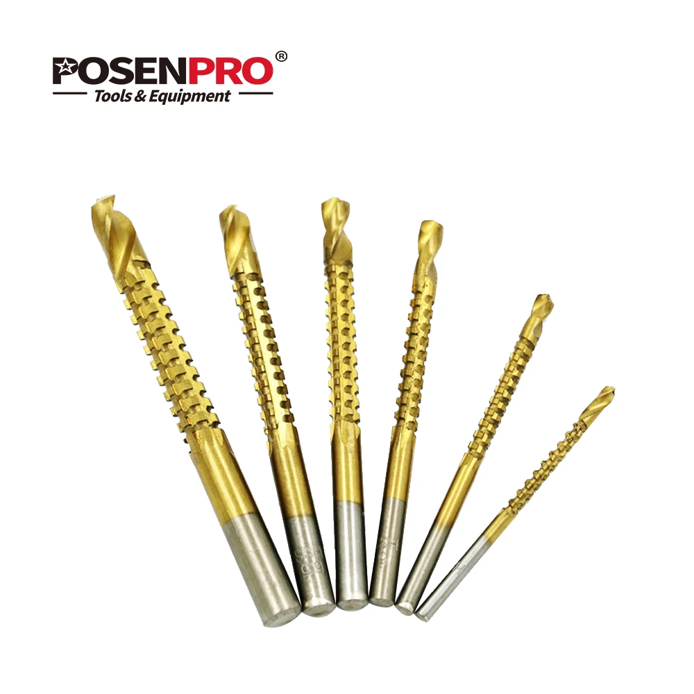 POSENPRO 6 шт. 3 ~ 8 мм HSS Сверло для сверла мощное сверло высокоскоростные стальные