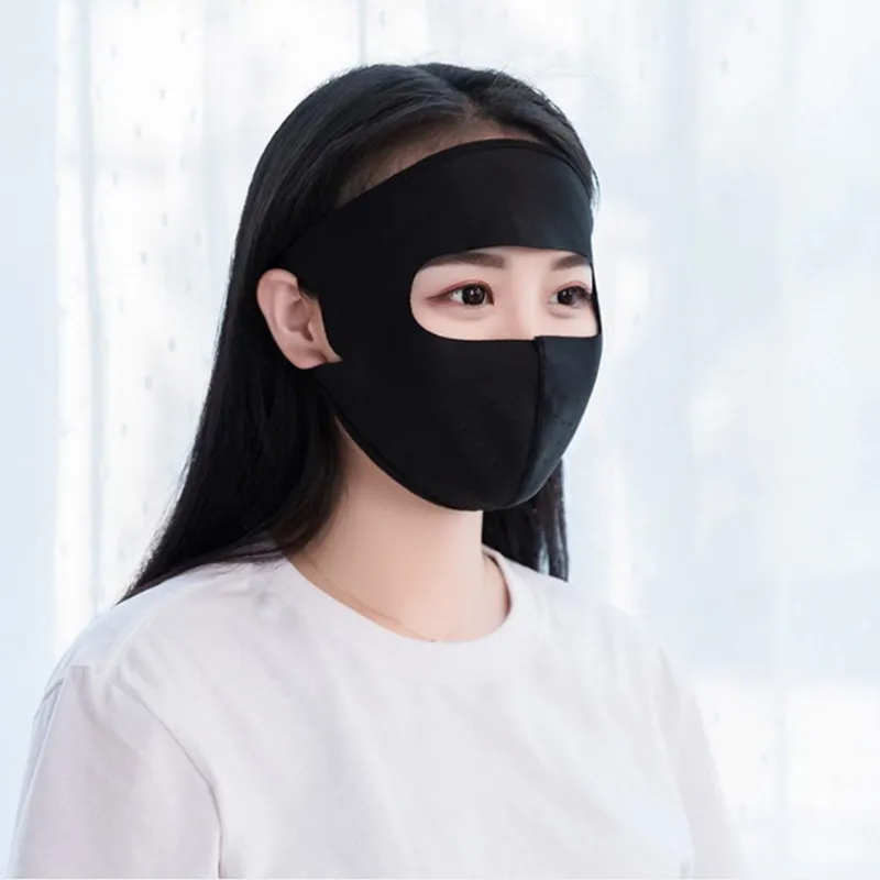 Женская тонкая Солнцезащитная маска на все лицо из ледяного шелка дышащая