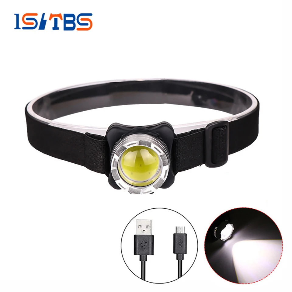 Светодиодный налобный фонарь суперъяркий нарусветильник Водонепроницаемый COB