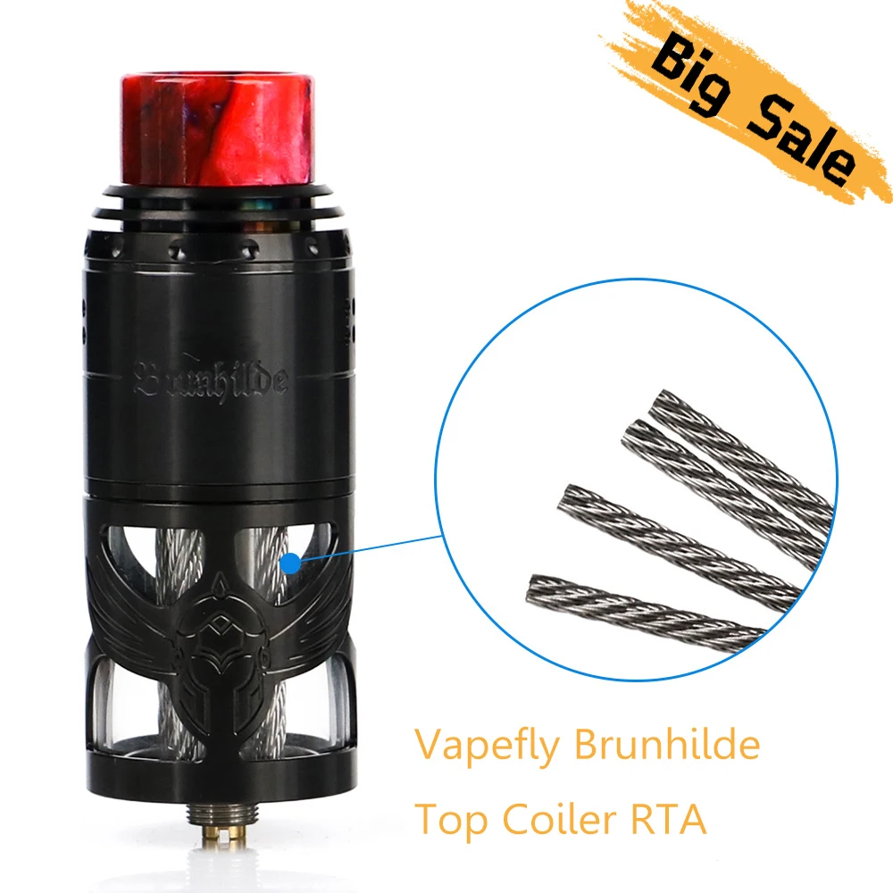 Оригинальный Vapefly брунхильд Топ наматыватель RTA 8 мл/2 мл пустотелая конструкция и