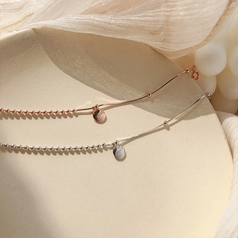 

925 sterling silver Beads Bracelet & Bangle Adjustable Lucky Bracelet Women