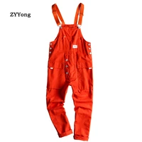 zyyong fashion mens torn jeans mens bib overalls jumpsuit casual retro overalls trend overalls overalls multicolor casual bib