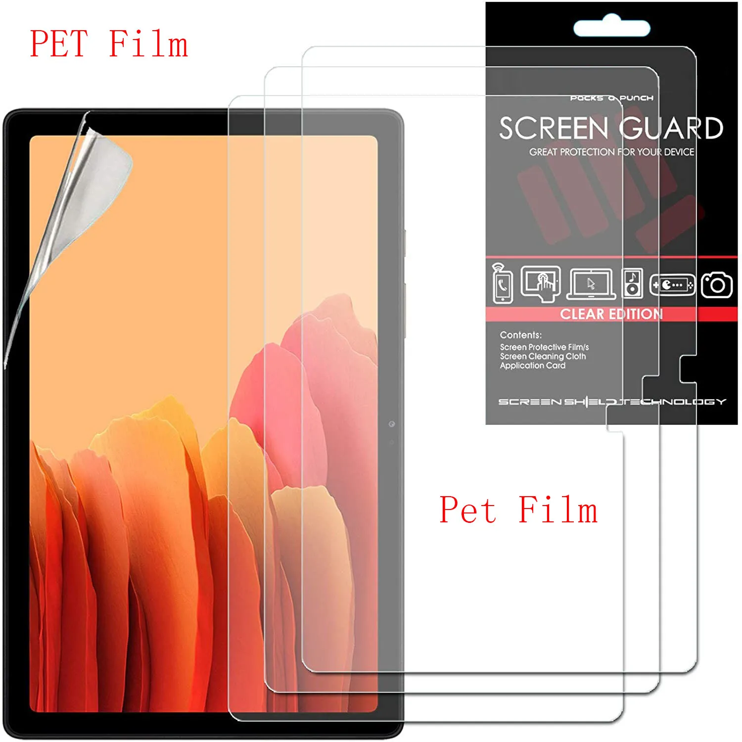 2 шт. PET мягкая защитная плёнка для экрана Samsung Galaxy Tab A7 10 4 "(2020) SM T500 T505 планшет