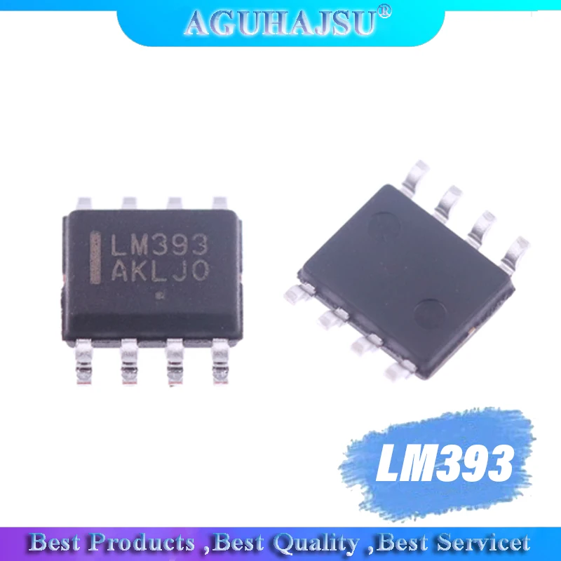 20 шт./лот LM393 LM393DR2G двойной компаратор низкого напряжения 8 контактный SOP SMD