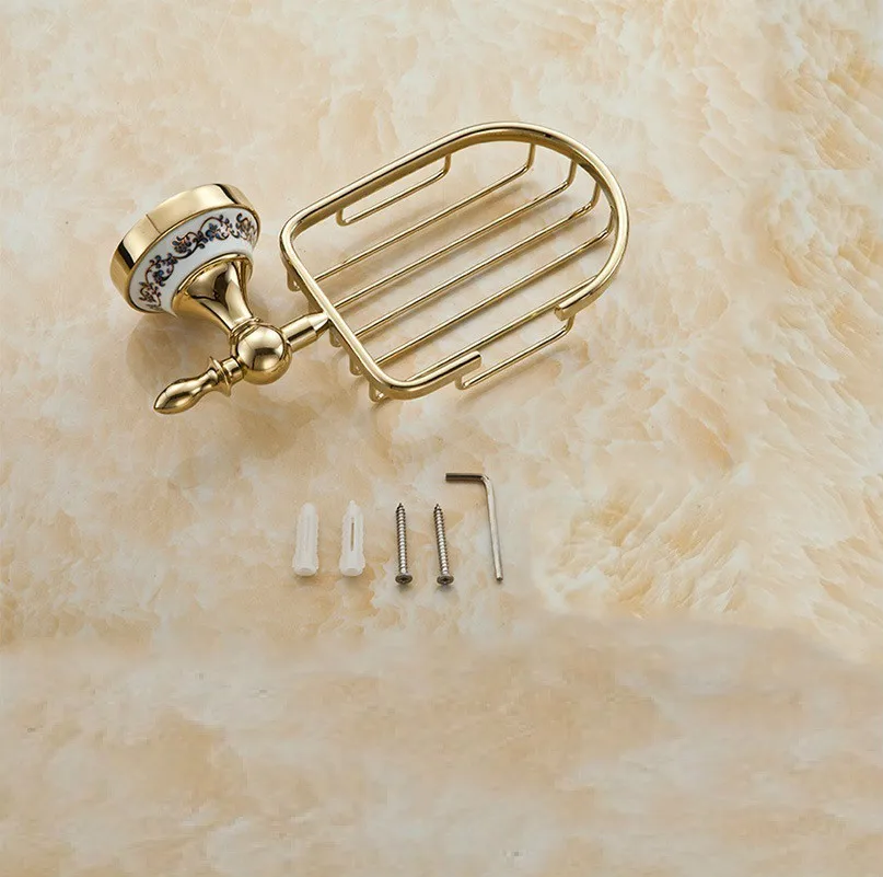 

Soap Dishes Gold Soap Holder Soap Dispensers Storage Wall Mounted Bathroom Soap basket Bathroom Accesories