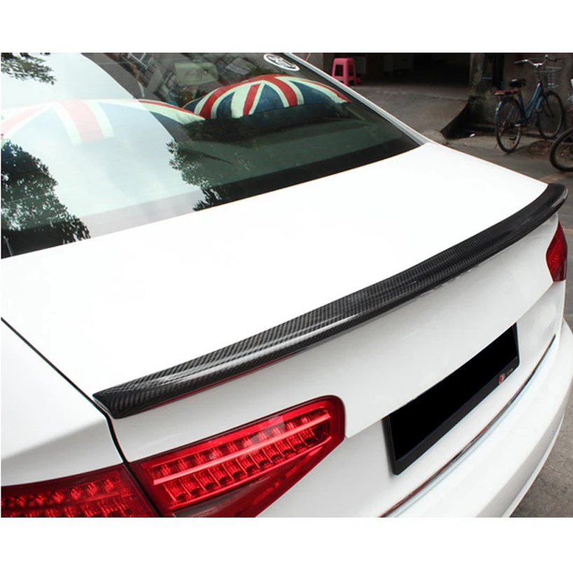 Для Audi A4 B8.5 2013 2014 2015 2016 углеродного волокна задний багажник спойлер загрузки губы
