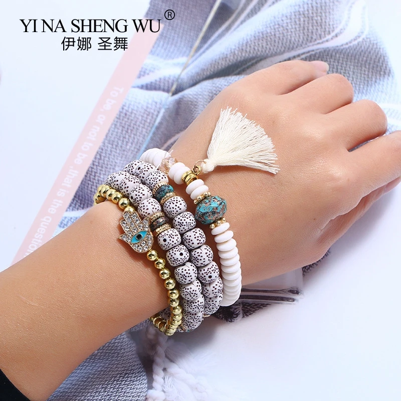 

Модный браслет в богемном стиле, Винтажные бусины Бодхи, Бесплатный регулируемый браслет, праздничный Цыганский браслет для танца живота, ю...