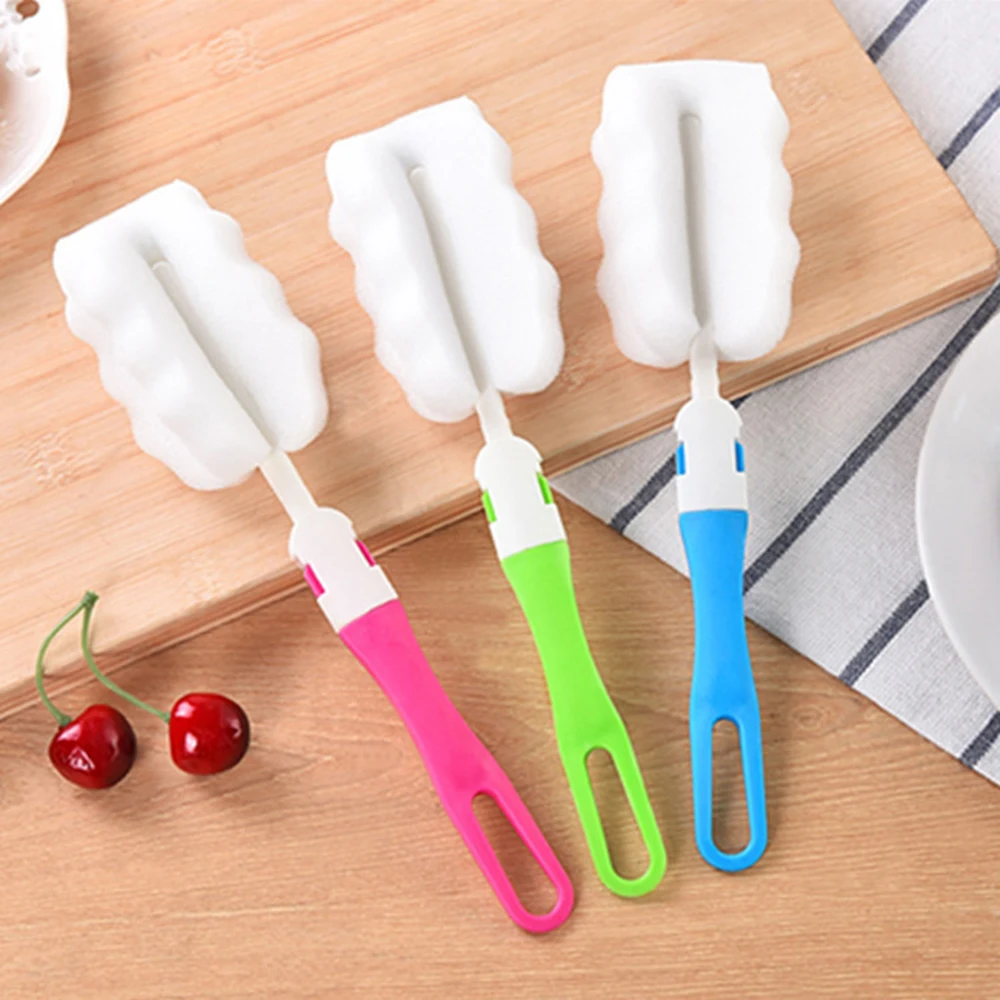

Bottle Sponge Cleaning Brush Bottle Coffe Tea Glass Cup Brush Handle Straw Brush Set Cleaning Brushes Household Cleaning Tools