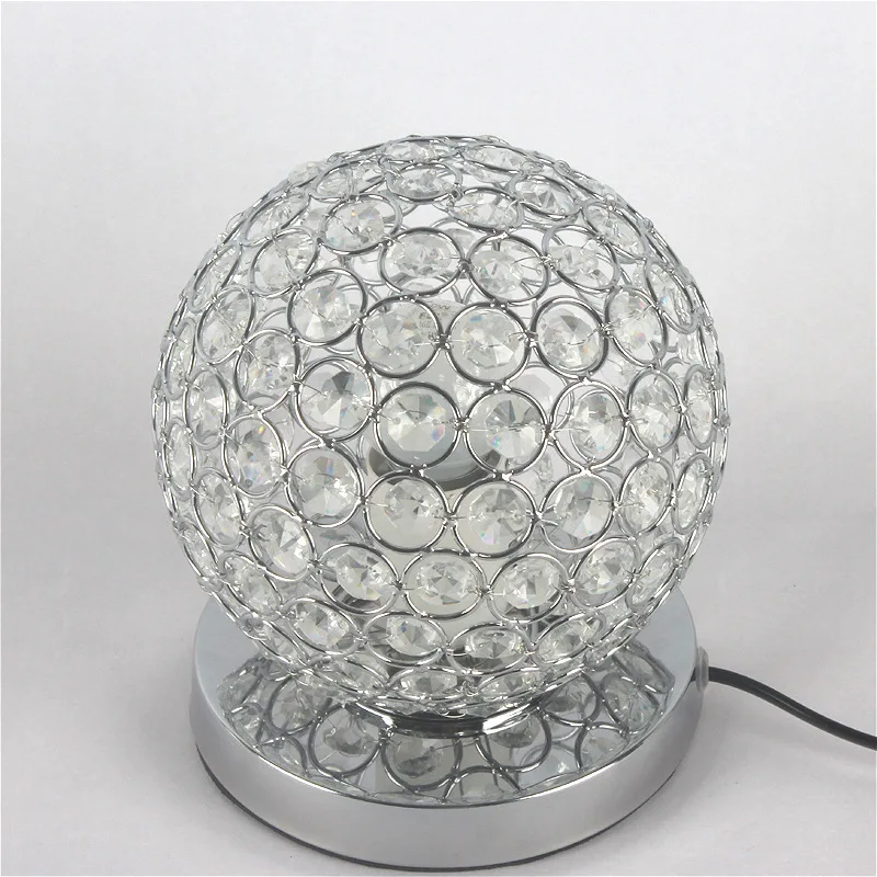 

Crystal Table Light Romantic Desk Lamp Design Lamp for Bedroom Reading Lights LED E27 220V Creative Ball Night Light Home Decor
