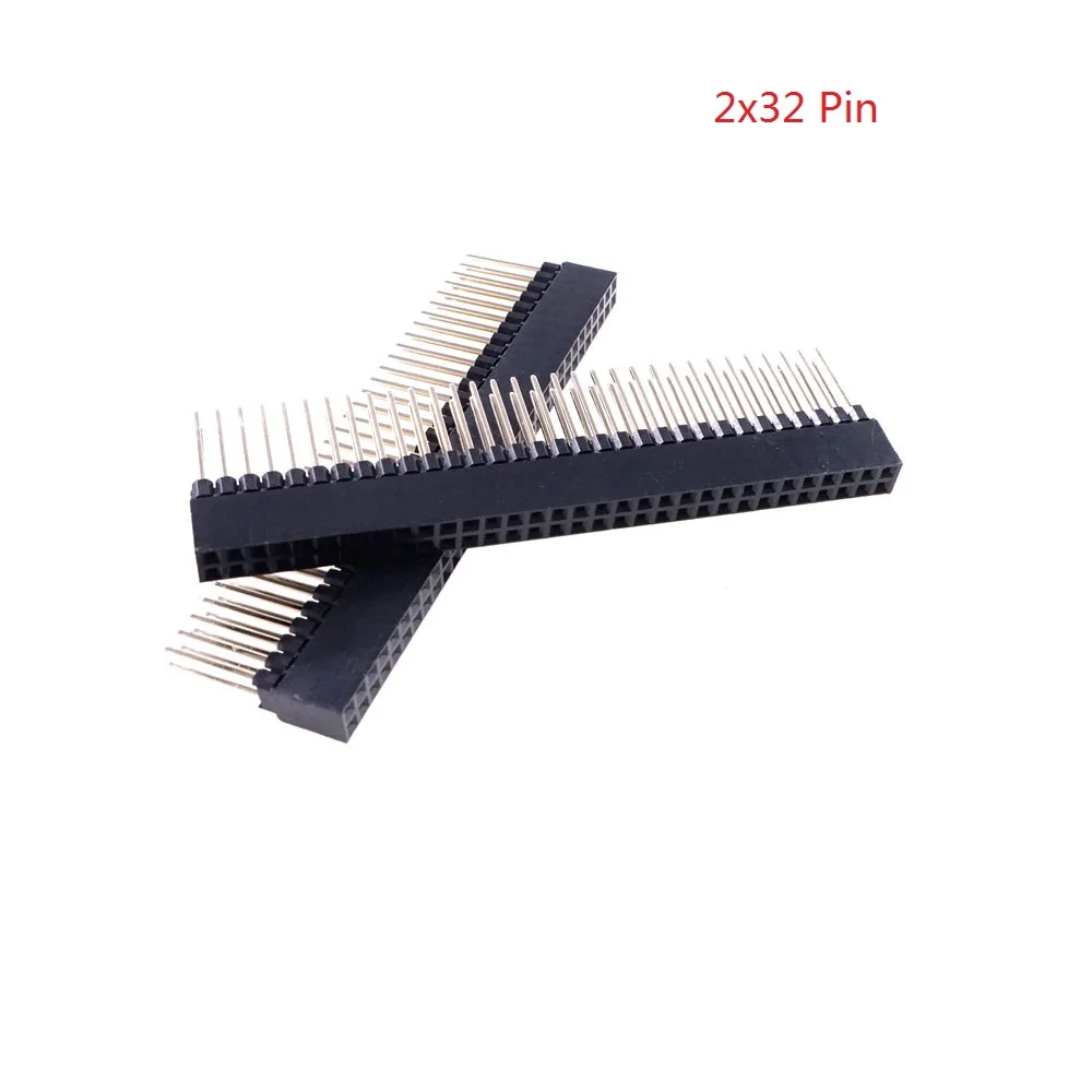 2 шт. 54 мм 64 контакта PCB гнездовой Штабелируемый разъем двухрядный 2x32 позиции для