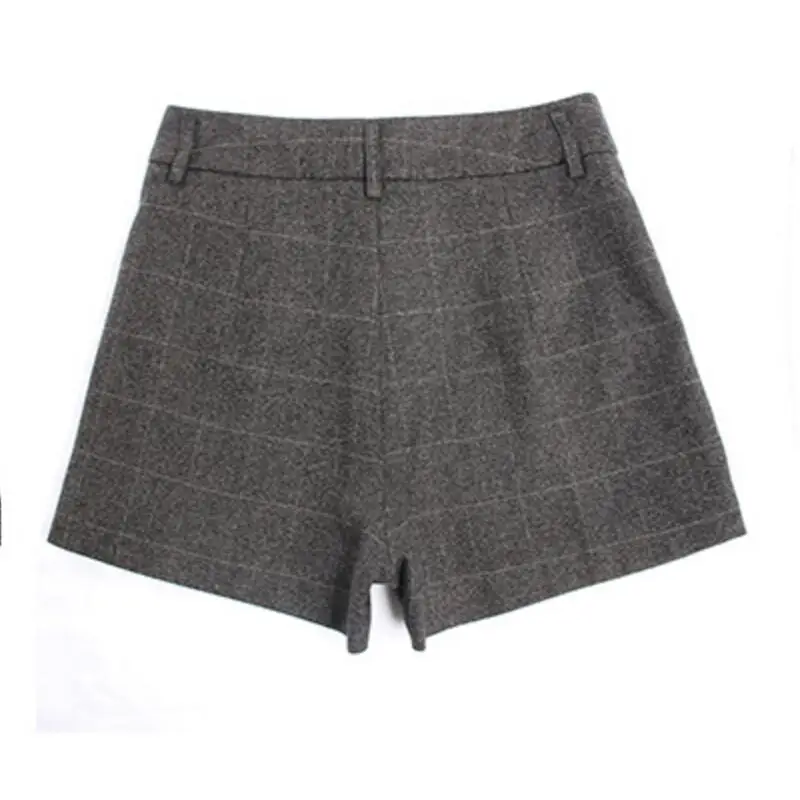 2021 осень-зима весеннее платье с завышенной талией шорты для женщин шерстяные