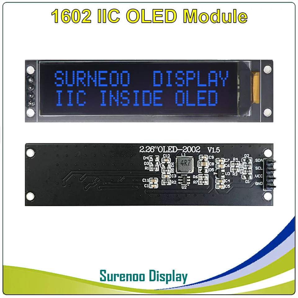 OLED дисплей ЖК модуль IIC I2C белого и желтого цвета LCM экран KS0066 для Arduino STM32 2 26 1602 162