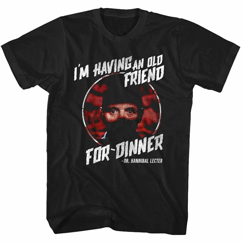 Мужская футболка с надписью Silence Of The Lambs Dr Hannibal Lecter модная IM have a Old Friend | одежда