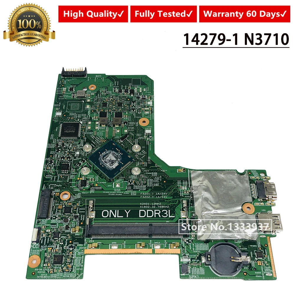 

Для Dell Inspiron 15 3552 14 3452 Материнская плата ноутбука N3710 SR2KL 14279-1 896x3 V0D1T 0V0D1T CN-0V0D1T карты