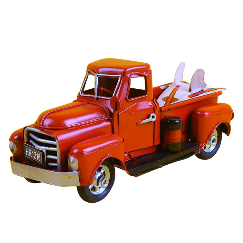 

Vintage Metal Car Model Christmas Decoration Gifts Car Miniature Model Home Decoration Accessories Children New Year Gifts