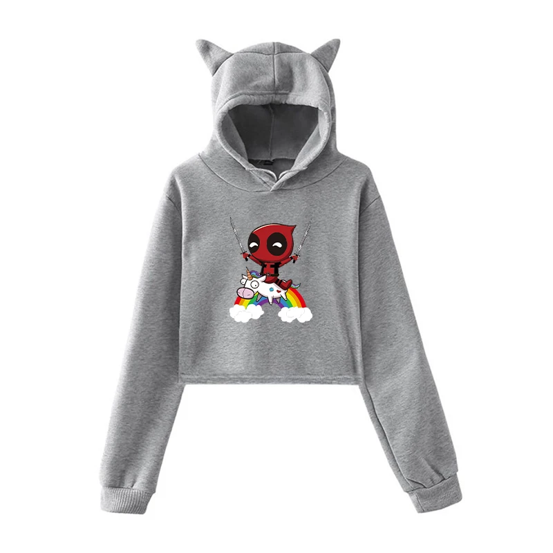 Толстовка в стиле Харадзюку; забавные толстовки с единорогом; Bluza damsk; Женский пуловер; Одежда для девочек-подростков; Осенняя теплая уличная одежда - Цвет: 16