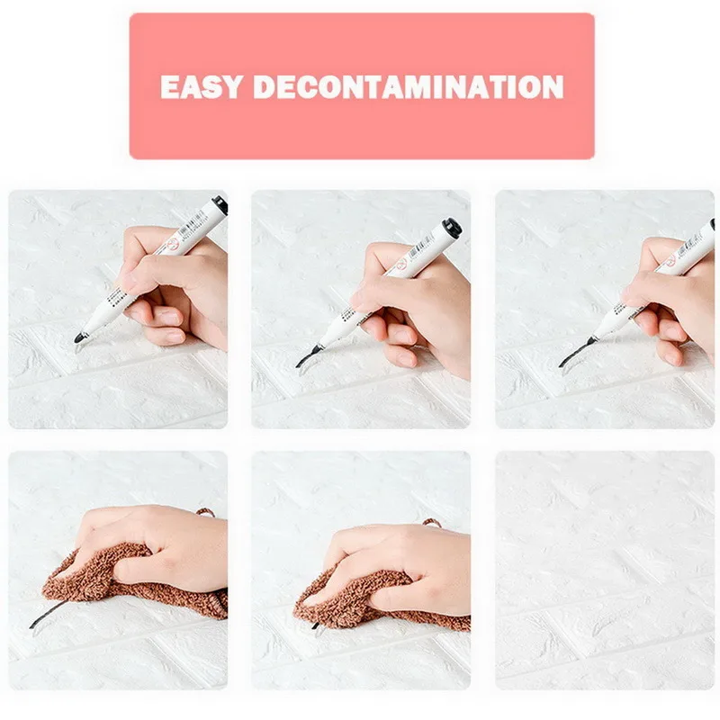 Самоклеящиеся водонепроницаемые обои с имитацией кирпича для телевизора