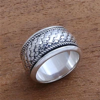 vintage women rings stainless steel weave silver color rings fashion jewelry wedding bands christmas gift accessories
