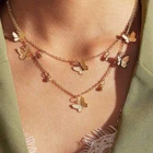Ожерелье-чокер женское, с золотыми бабочками, 17 км, 2020