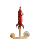 Конструктор MOC Mini Rocket Launch Center для мальчиков, футуристический ретро-конструктор, космическое исследование, высокотехнологичные Игрушки для мальчиков, подарок на праздник