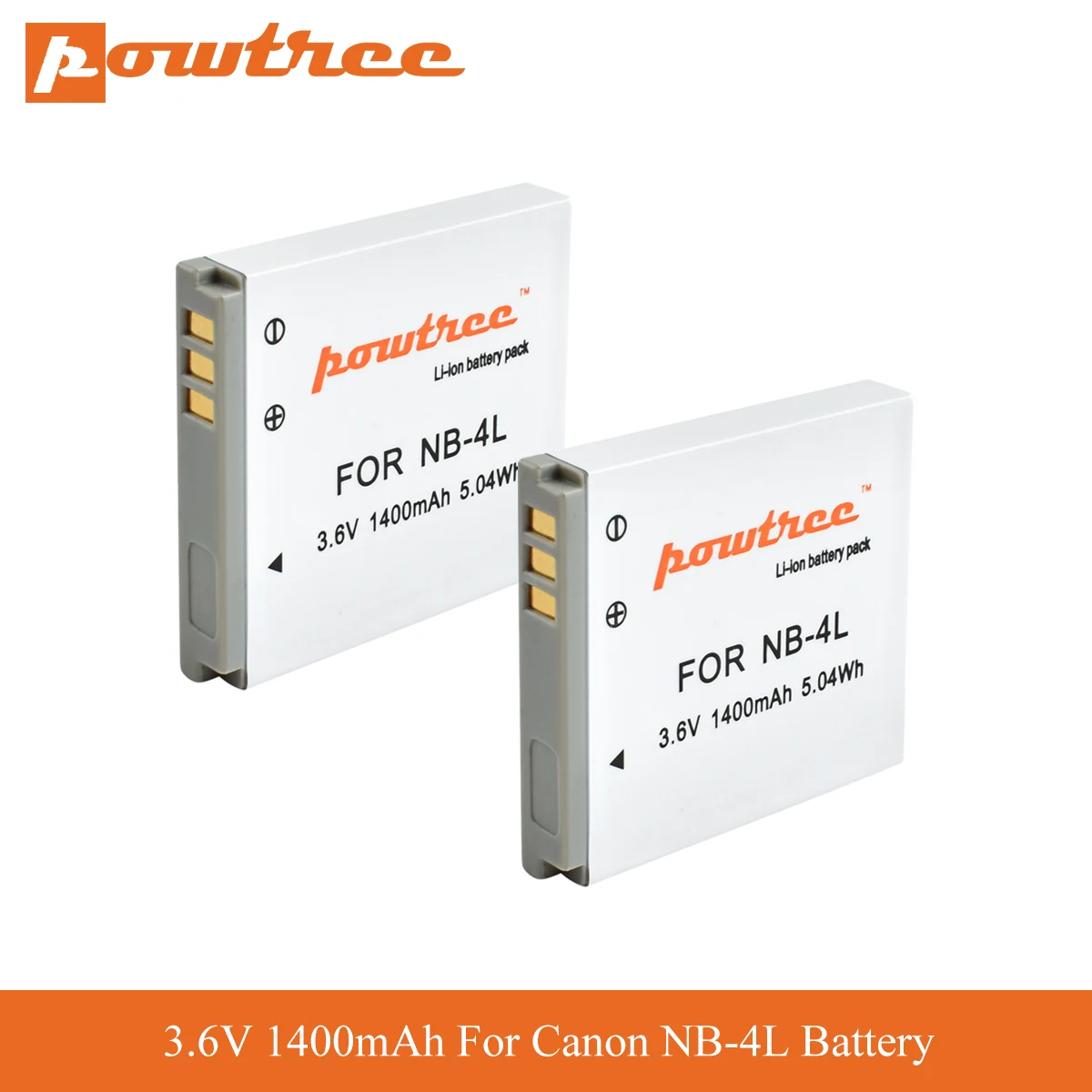 Аккумуляторы POWTREE 1400 мА · ч NB-4L NB4L NB 4L для Canon IXUS 30 40 50 55 60 65 80 100 I20 110 115 120 130 IS 117 220 225 230