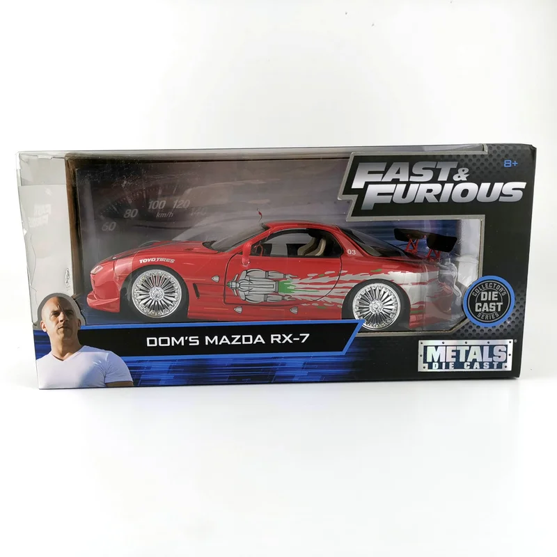 Модель автомобиля Форсаж JADA 1/24 модель MAZDA RX 7 из металлического сплава модели